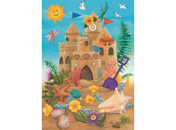 RAVENSBURGER Puzzle Piesočný hrad pod slnečnými lúčmi 35 dielikov