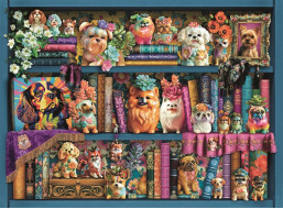 RAVENSBURGER Puzzle Roztomilí porcelánoví mopslíci 500 dielikov