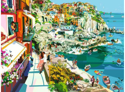 RAVENSBURGER Puzzle Romantika v Cinque Terre 1500 dielikov