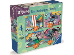 RAVENSBURGER Puzzle Disney: Stitch: Zábavné aktivity 4v1 (12,16,20,24 dielikov)