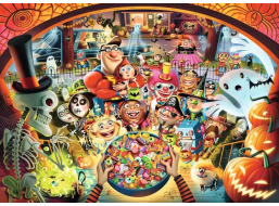 RAVENSBURGER Puzzle Halloweenské koledovanie 1000 dielikov