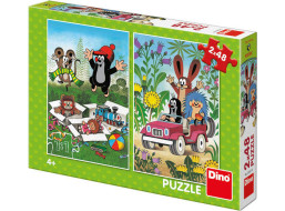 Dino Puzzle Krtko sa raduje 2x48 dielikov