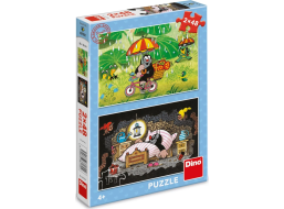 DINO Puzzle Krtko: Krtkov deň 2x48 dielikov