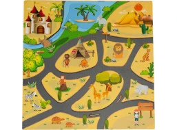 ECOTOYS Penové puzzle Safari s okrajmi