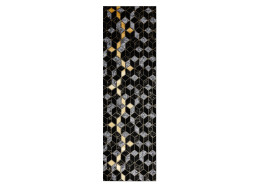 Behúň Gloss 400B 86 3D geometric black/gold