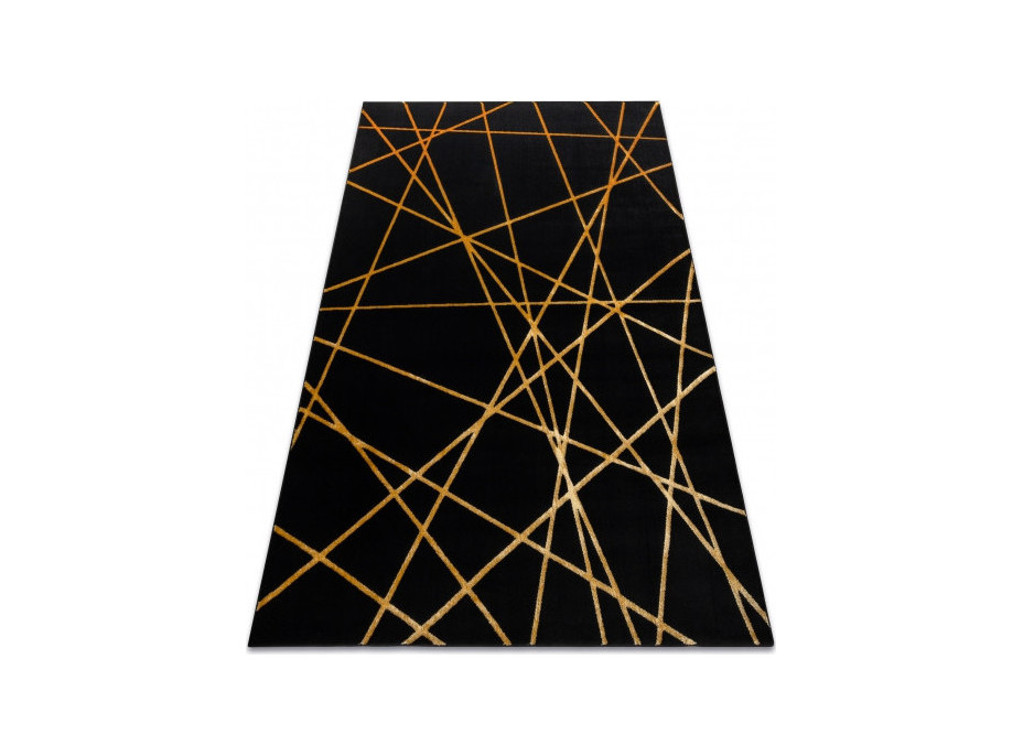 Kusový koberec Gloss 406C 86 geometric black/gold