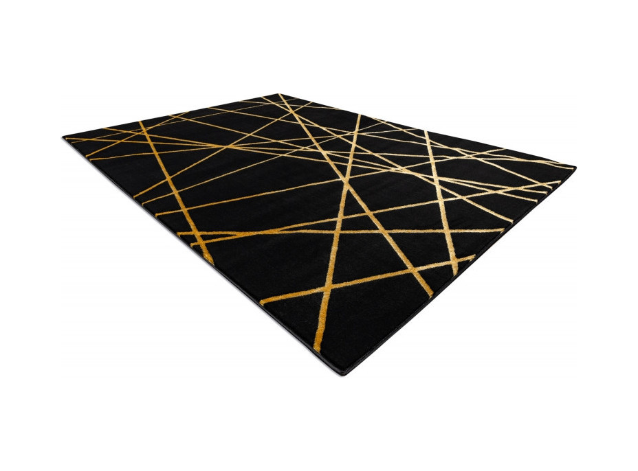 Kusový koberec Gloss 406C 86 geometric black/gold