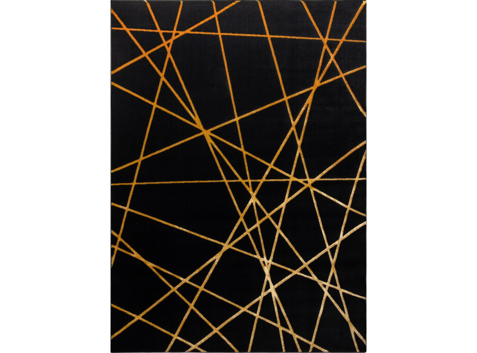 Kusový koberec Gloss 406C 86 geometric black/gold