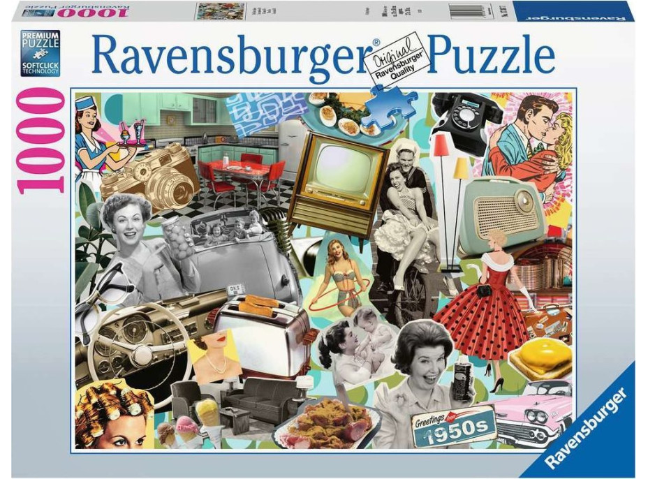 RAVENSBURGER Puzzle 50. roky 1000 dielikov