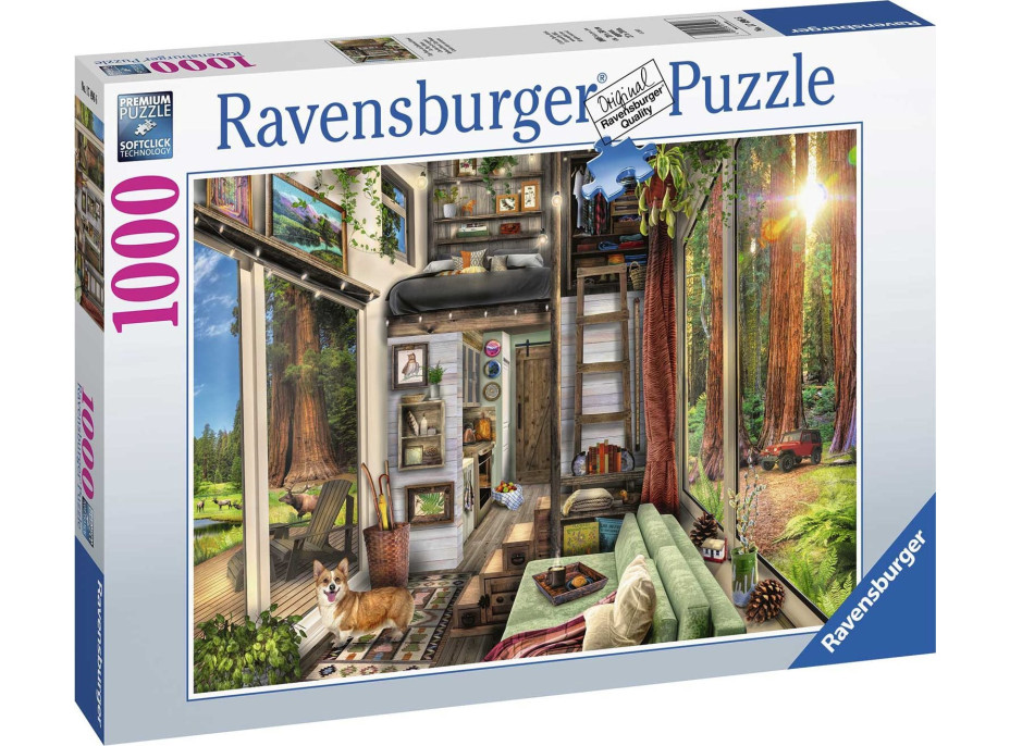 RAVENSBURGER Puzzle Chata v lese 1000 dielikov