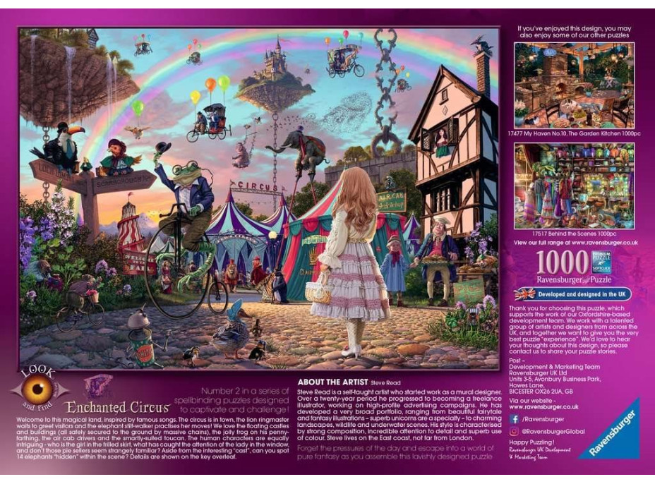 RAVENSBURGER Puzzle Kúzelný cirkus 1000 dielikov