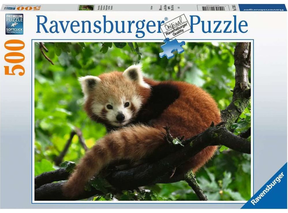 RAVENSBURGER Puzzle Panda červená 500 dielikov