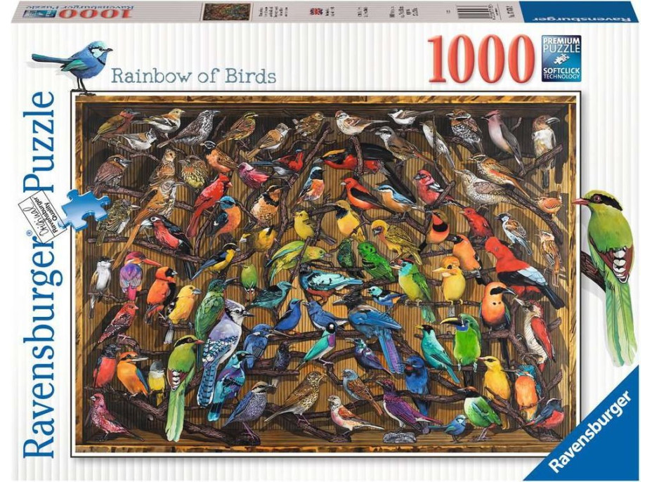 RAVENSBURGER Puzzle Vtáky sveta 1000 dielikov