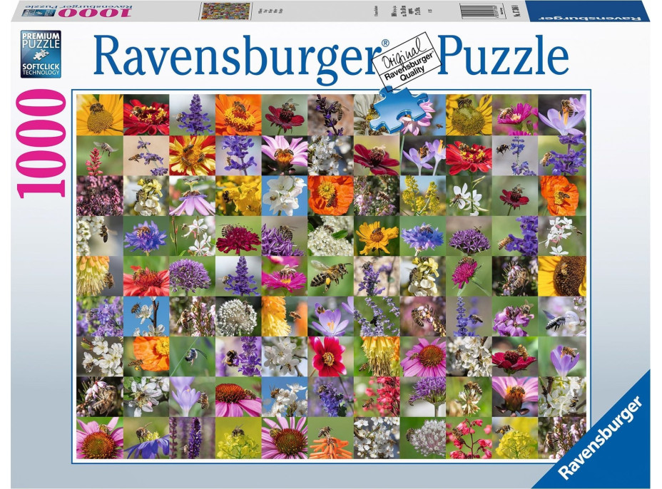 RAVENSBURGER Puzzle Včely na kvetoch 1000 dielikov