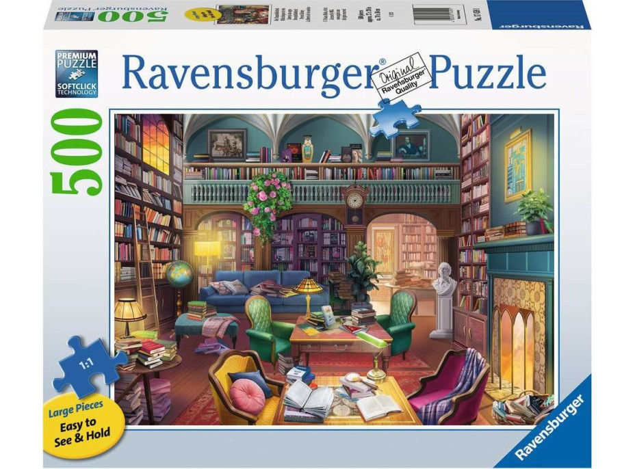 RAVENSBURGER Puzzle Vysnená knižnica XXL 500 dielikov