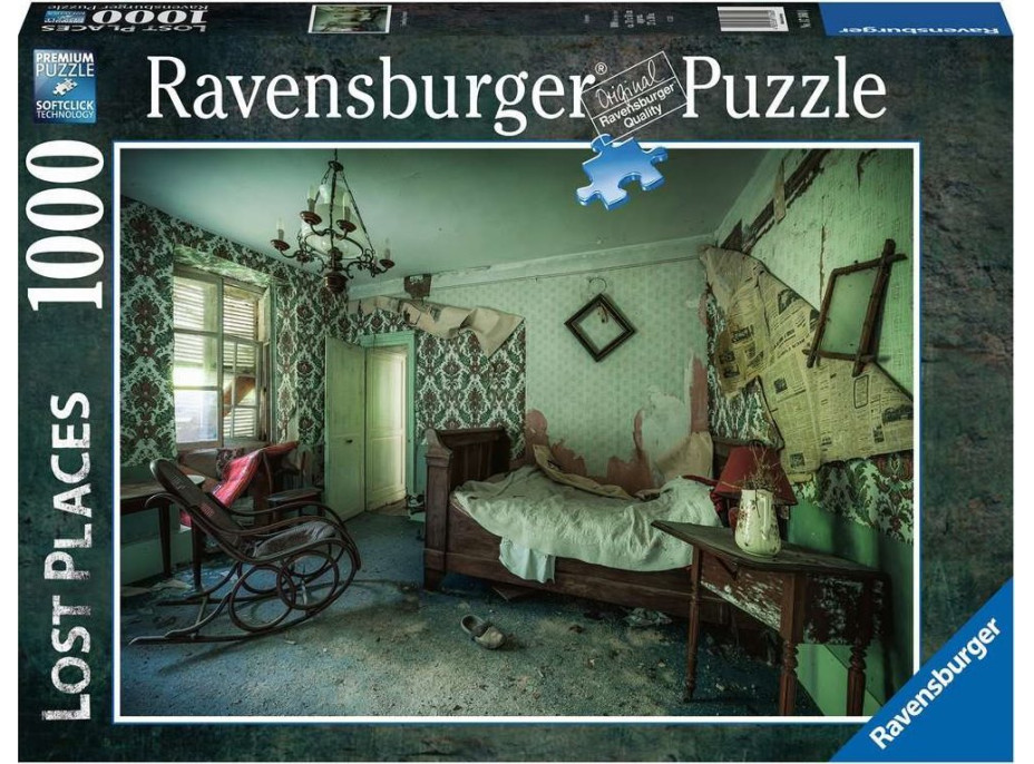 RAVENSBURGER Puzzle Stratené miesta: Zelená spálňa 1000 dielikov