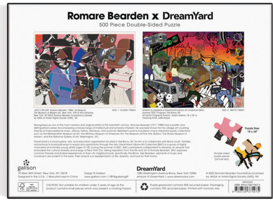 GALISON Obojstranné puzzle Romare Bearden x DreamYard 500 dielikov