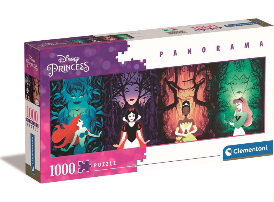 CLEMENTONI Panoramatické puzzle Disney princeznej 1000 dielikov