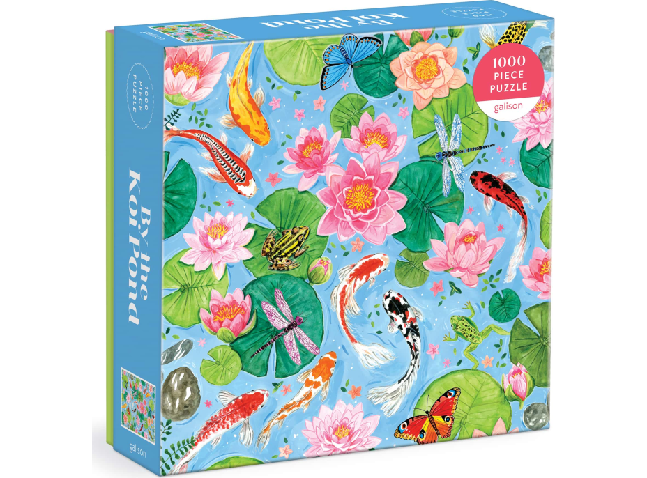 GALISON Puzzle Farby Pri jazierku Koi kaprov 1000 dielikov