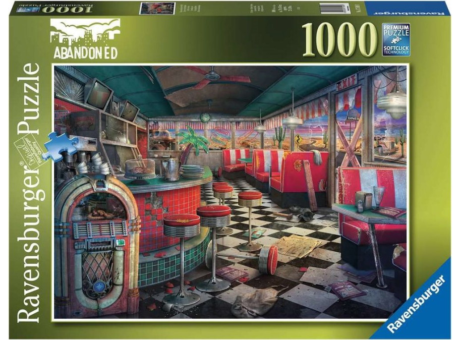 RAVENSBURGER Puzzle Opustené miesta: Chátrajúce bistro 1000 dielikov