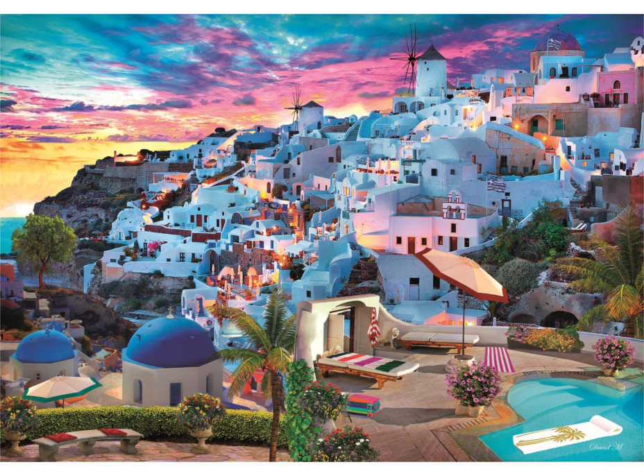 CLEMENTONI Puzzle Pohľad na Santorini 500 dielikov