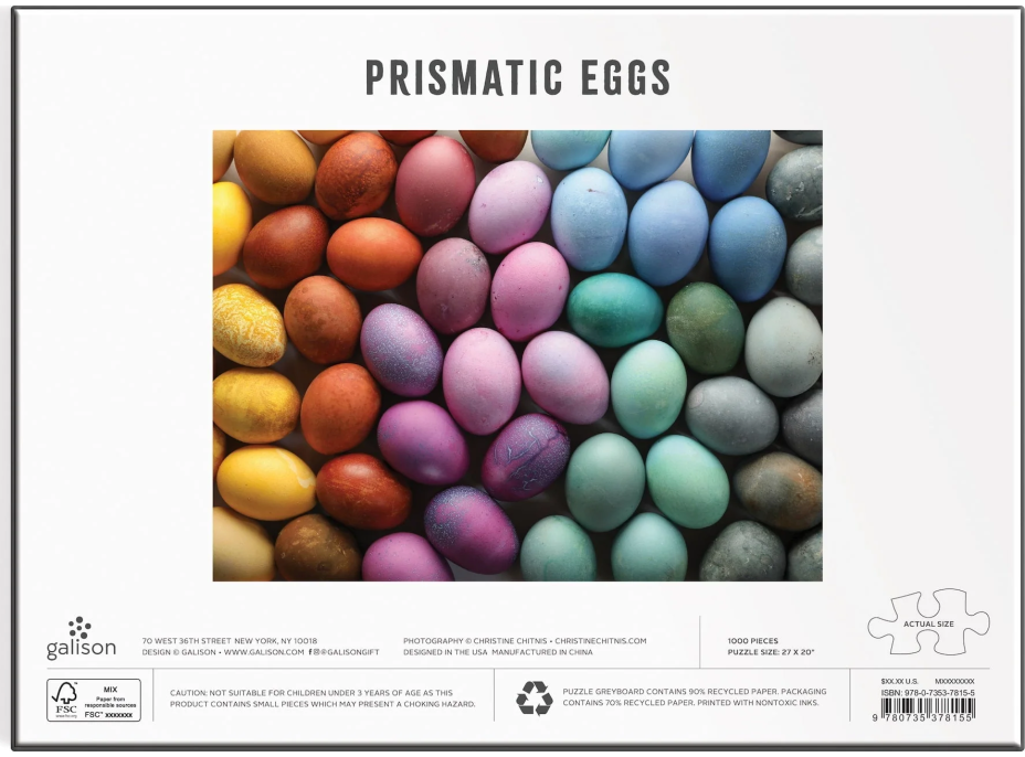 GALISON Puzzle Prismatické vajcia 1000 dielikov