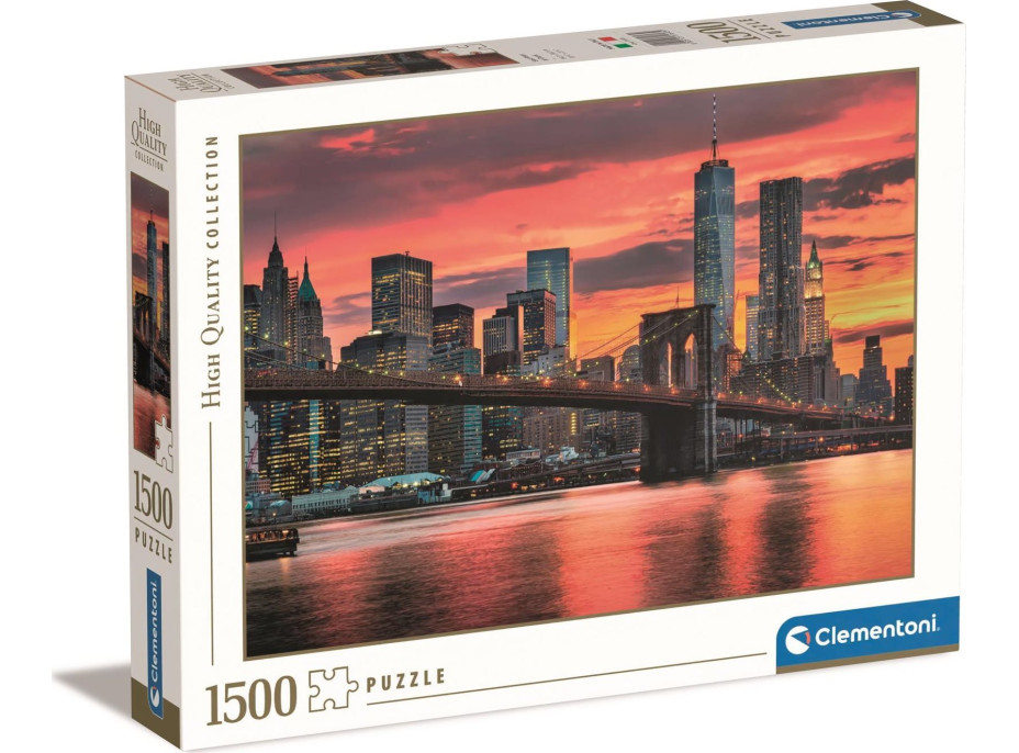 CLEMENTONI Puzzle Rieka East River za súmraku, USA 1500 dielikov