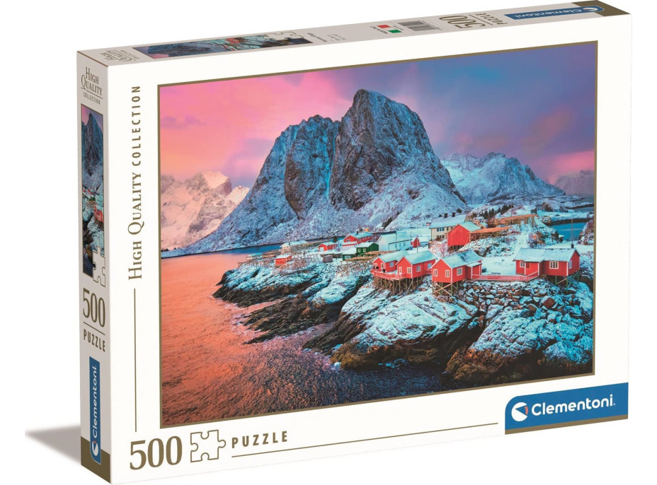 CLEMENTONI Puzzle Dedina Hamnøy 500 dielikov