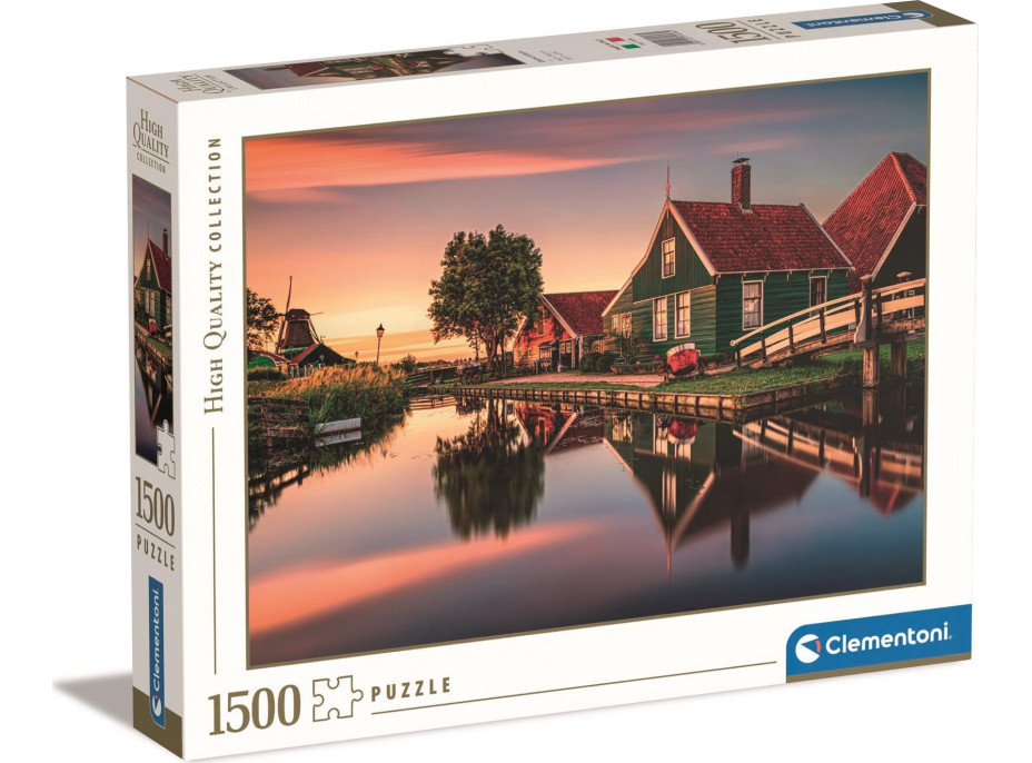 CLEMENTONI Puzzle Dedina Zaanse Schans 1500 dielikov