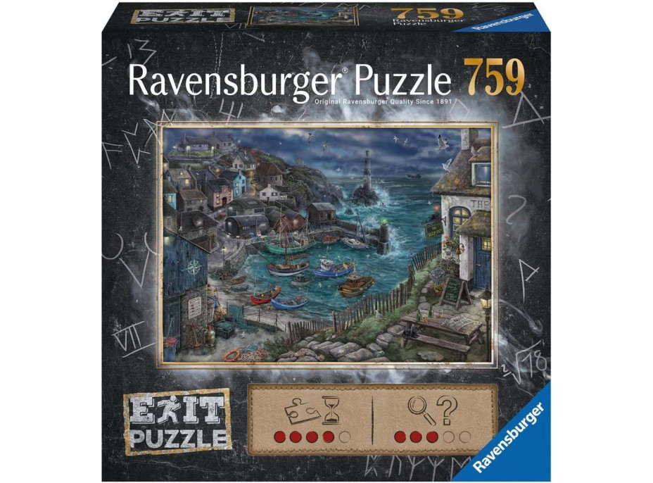 RAVENSBURGER Únikové EXIT puzzle Rybárska dedina 759 dielikov