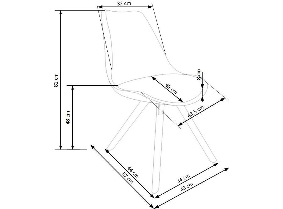 Jedálenská stolička SCAN - čierna