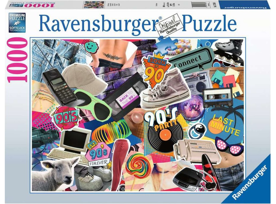 RAVENSBURGER Puzzle 90. roky 1000 dielikov