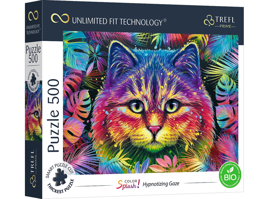 TREFL Puzzle UFT Color Splash: Hypnotizujúci pohľad 500 dielikov