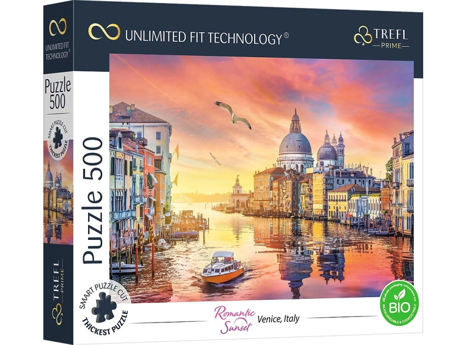 TREFL Puzzle UFT Romantic Sunset: Benátky, Taliansko 500 dielikov