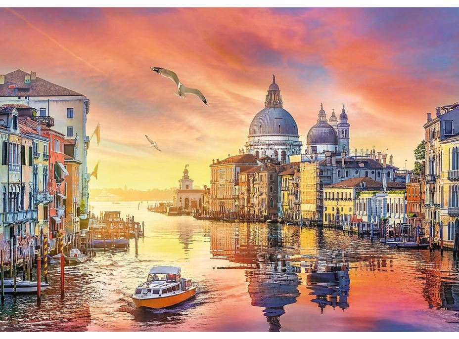 TREFL Puzzle UFT Romantic Sunset: Benátky, Taliansko 500 dielikov