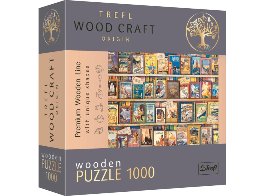 TREFL Wood Craft Origin puzzle Sprievodcovia 1000 dielikov