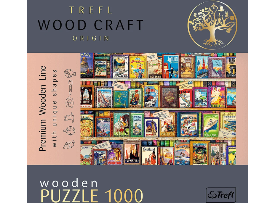 TREFL Wood Craft Origin puzzle Sprievodcovia 1000 dielikov