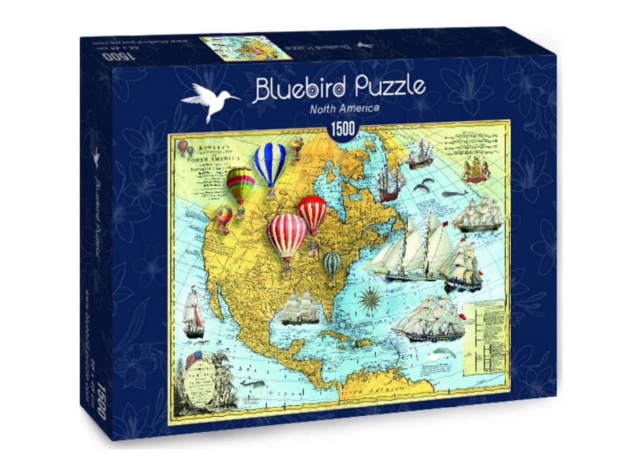 BLUEBIRD Puzzle Severná Amerika 1500 dielikov