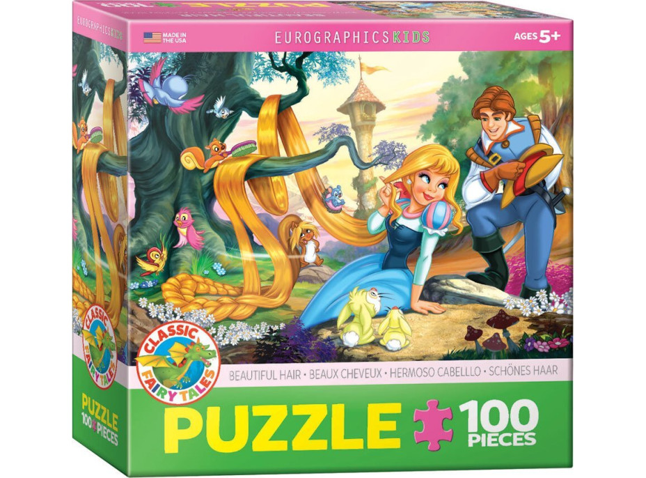 EUROGRAPHICS Puzzle Princezná s nádhernými vlasmi 100 dielikov