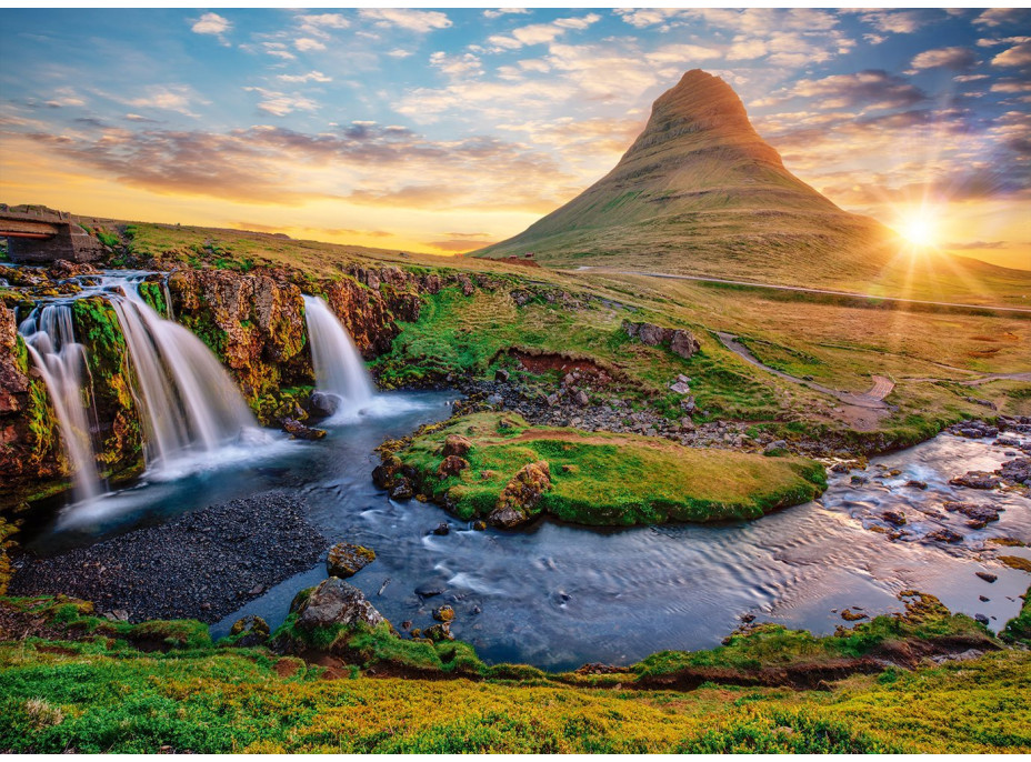 BLUEBIRD Puzzle Vodopád Kirkjufellsfoss, Island 2000 dielikov