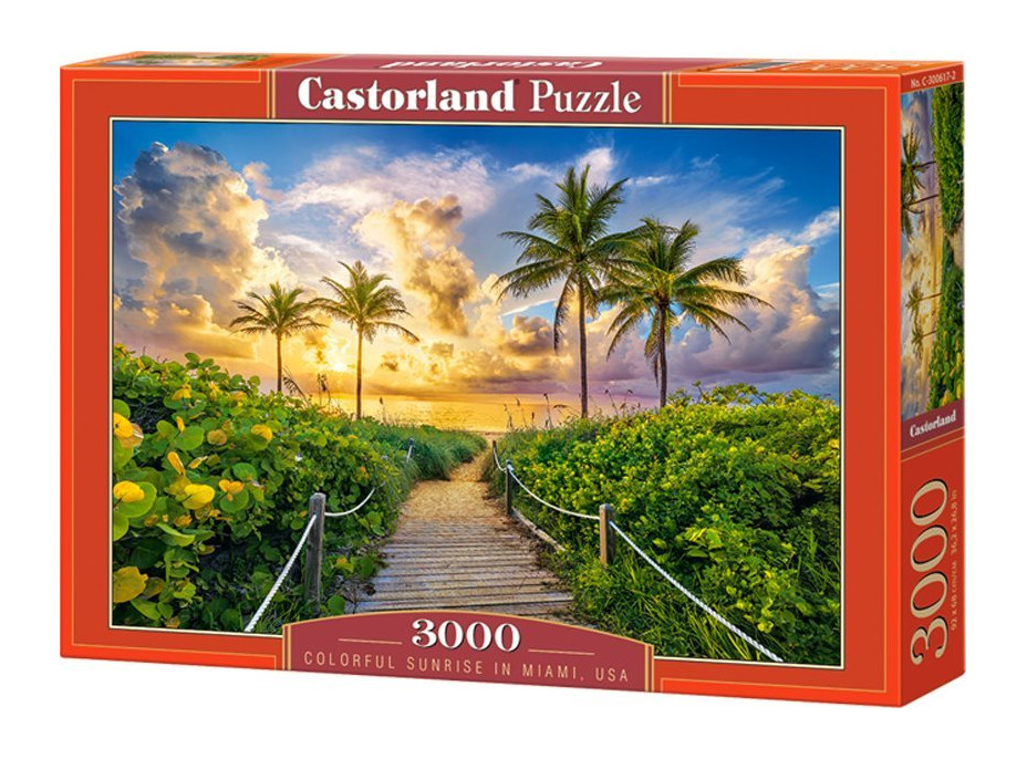 CASTORLAND Puzzle Západ slnka v Miami, USA 3000 dielikov