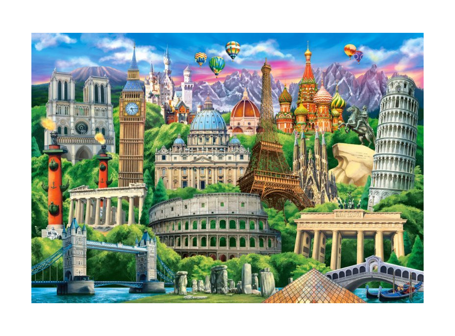 CASTORLAND Puzzle Známe pamiatky 1000 dielikov