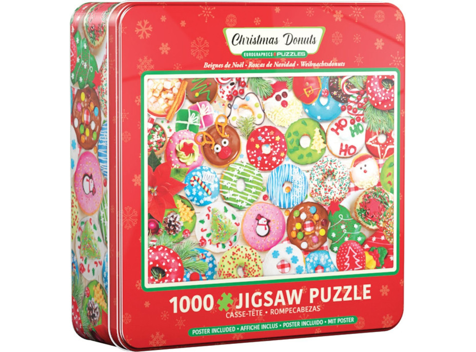 EUROGRAPHICS Puzzle v plechovej krabičke Vianočné šišky 1000 dielikov