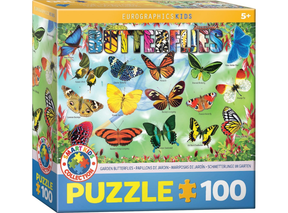 EUROGRAPHICS Puzzle Záhradné motýle 100 dielikov