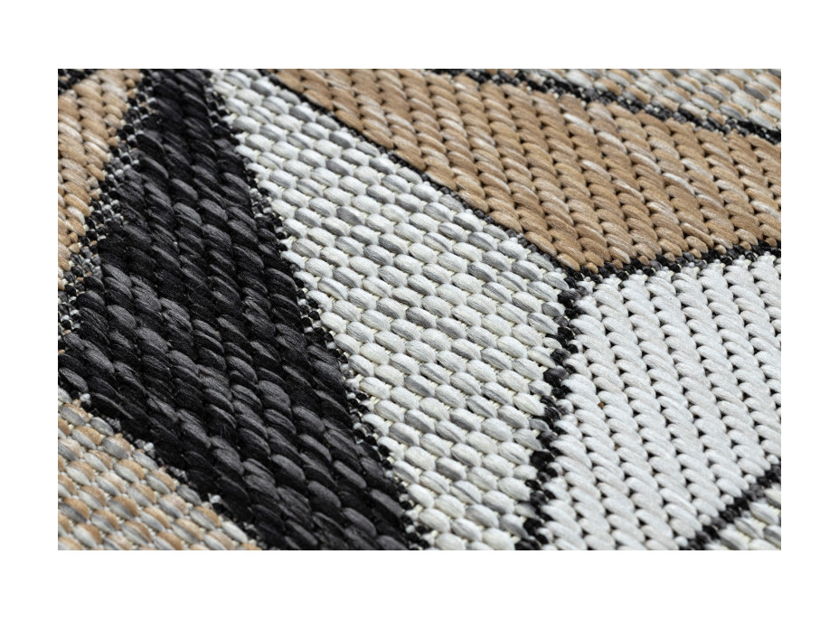 Kusový koberec Cooper Sisal Mosaic 22222 ecru/black