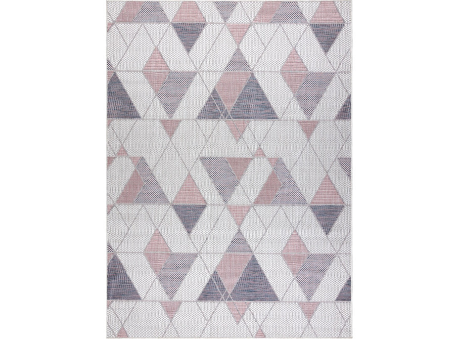 Kusový koberec Sion Sisal Triangles 3006 ecru/pink