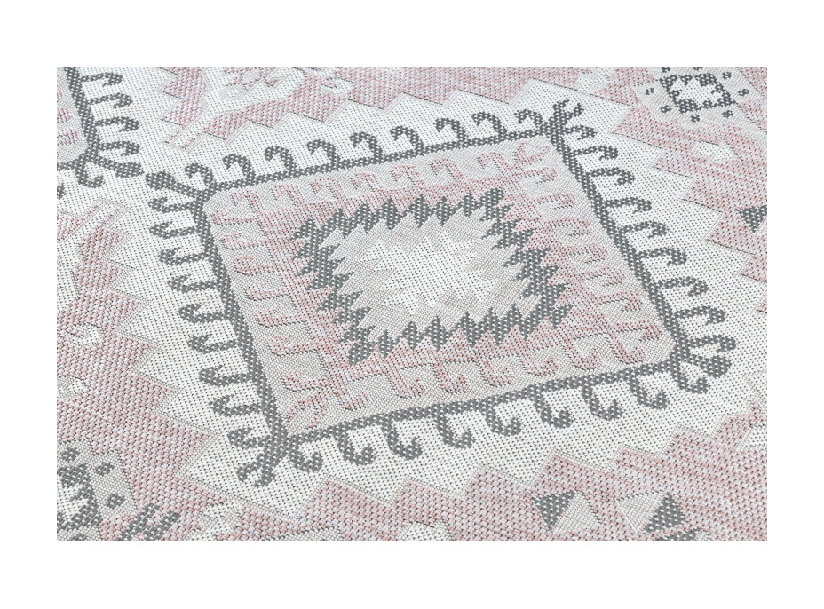 Kusový koberec Sion Sisal Aztec 3007 pink/ecru