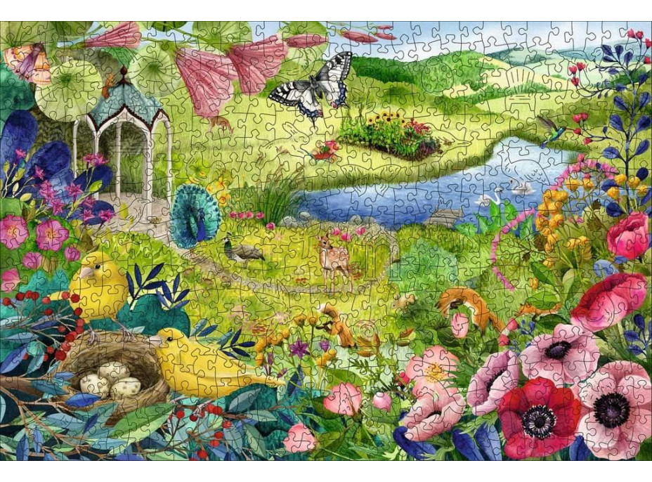 RAVENSBURGER Drevené puzzle Divoká záhrada 500 dielikov