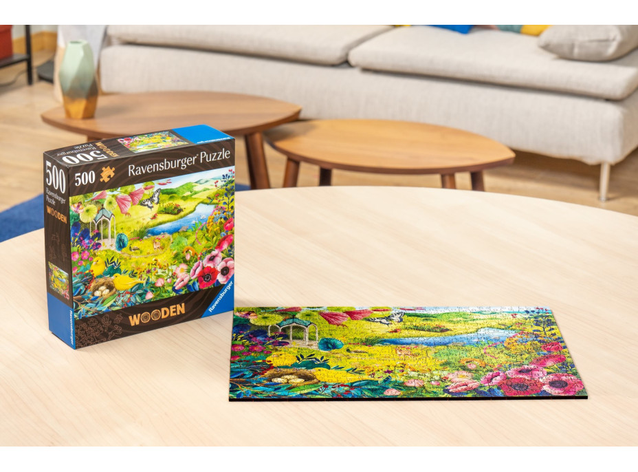 RAVENSBURGER Drevené puzzle Divoká záhrada 500 dielikov