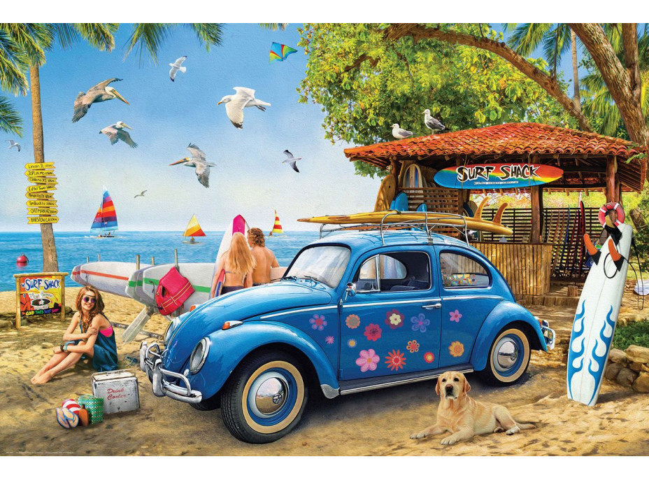 EUROGRAPHICS Puzzle VW Chrobák a surferi 1000 dielikov